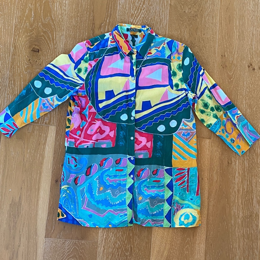 Ralph Lauren Multicolor Abstract Women's Blouse